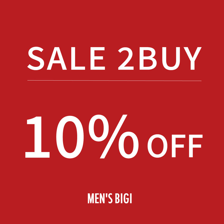 【MEN’S BIGI】MEN’S BIGI実店舗にてセール品2点購入でさらに10％オフ！