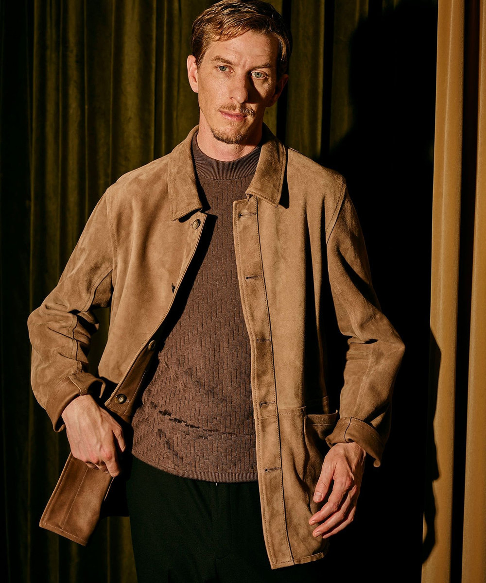 Goat Suede Reversible Coverall Blouson