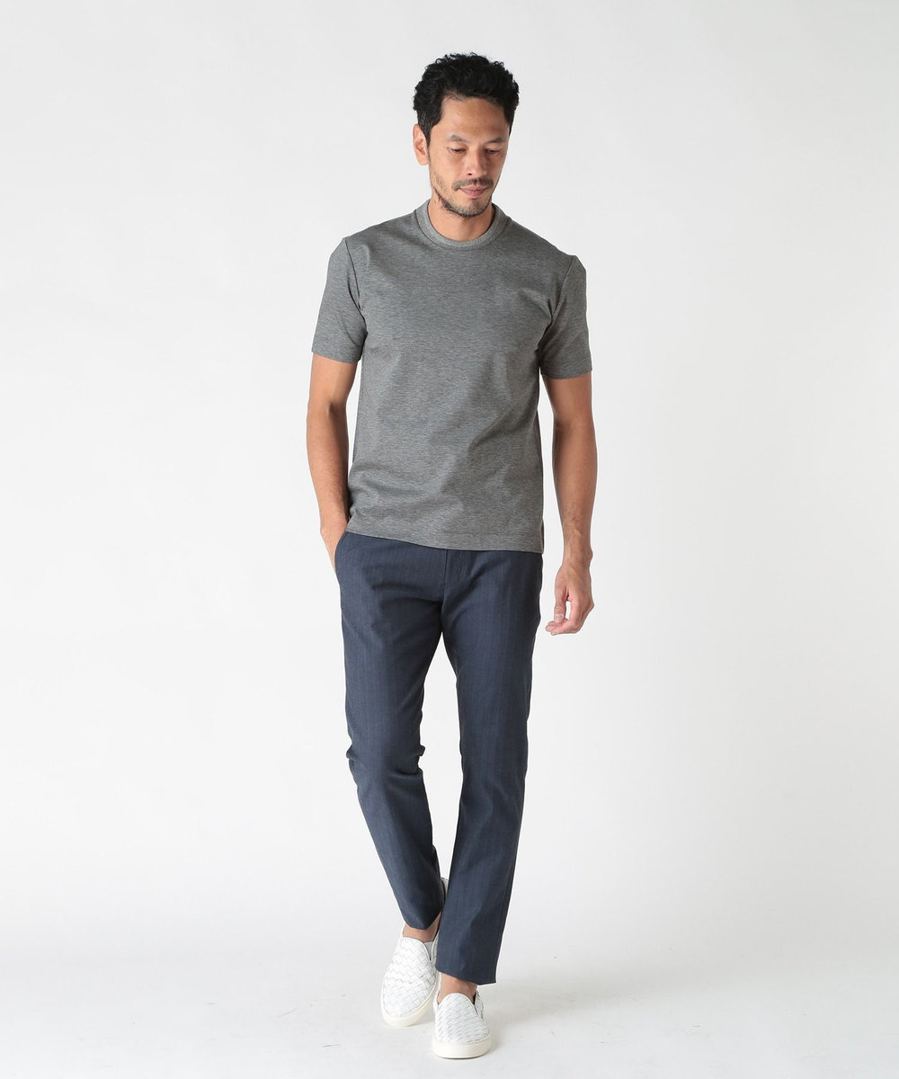 MEN'S BIGI ＜ON/OFF兼用＞シャドーヘリンボーンストレッチパンツ ネイビー