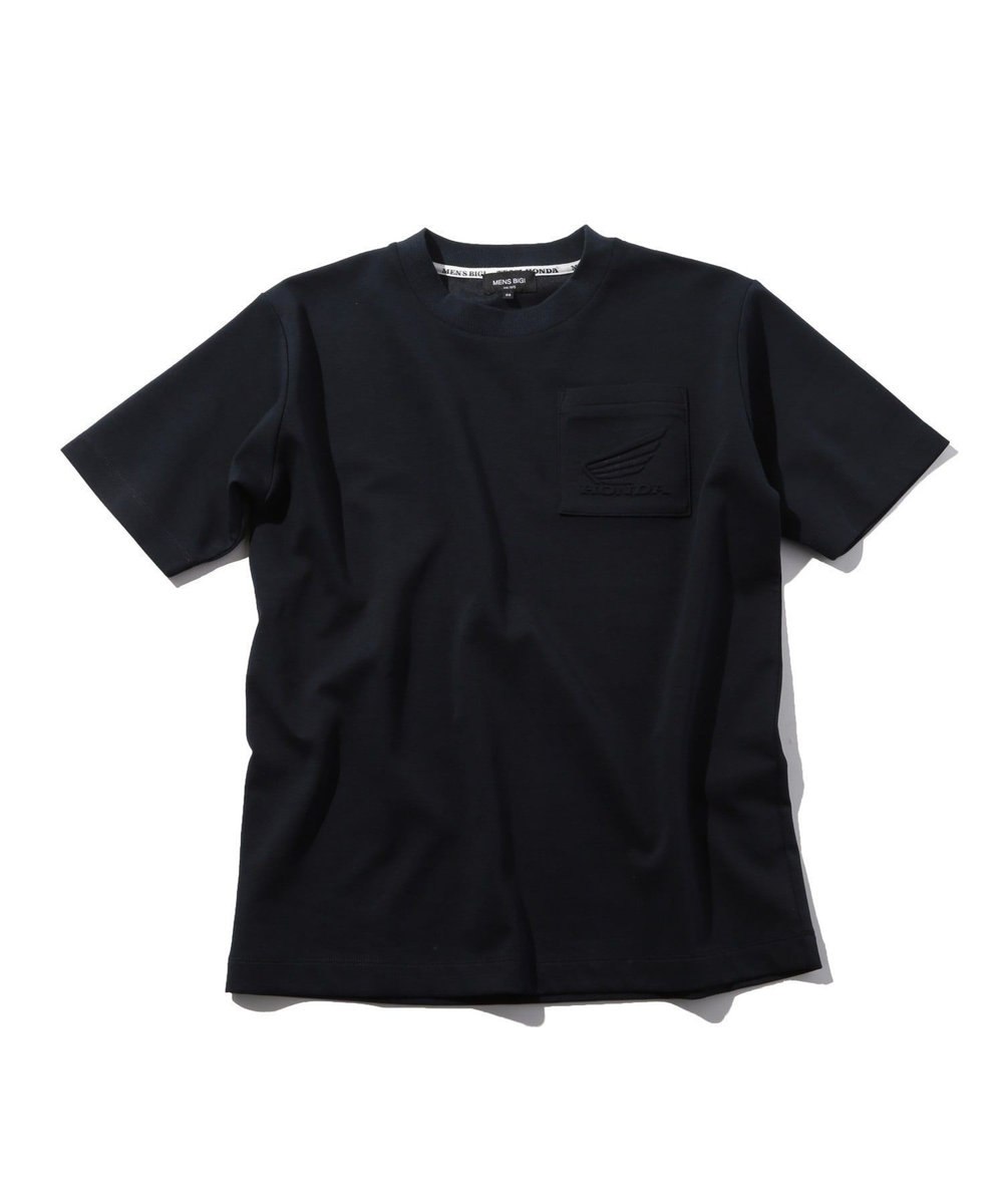 MEN'S BIGI 【HONDA / ホンダ】別注 バイクエンブレムポケットTEE ネイビー