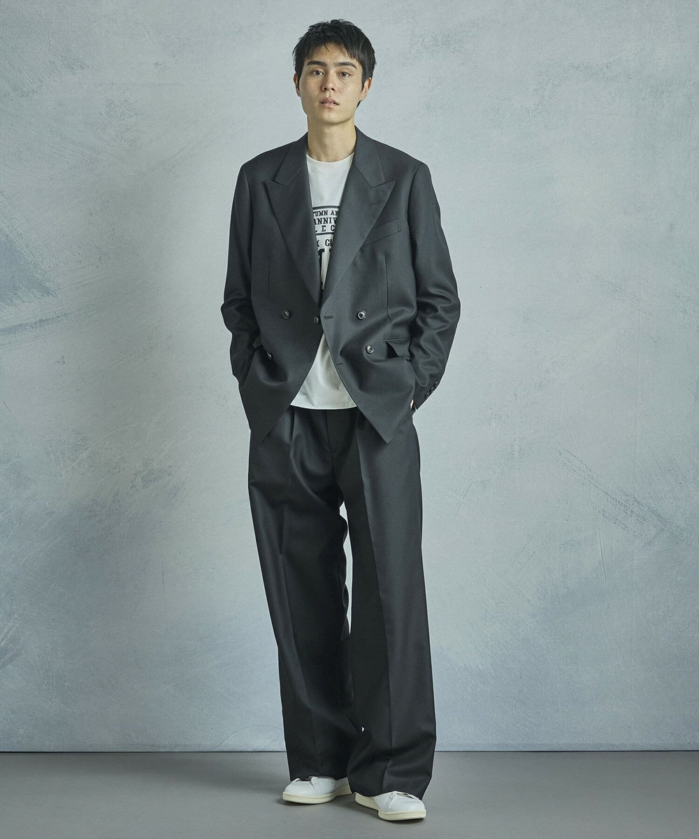 MEN'S BIGI 【50th Anniv . 菊池武夫】TECHWOOL TWILL PANTS ブラック