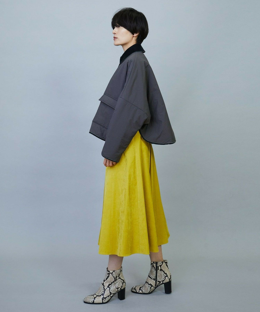 MOGA favi mercarto×MOGA　クロップドジャケットコート チャコールグレー