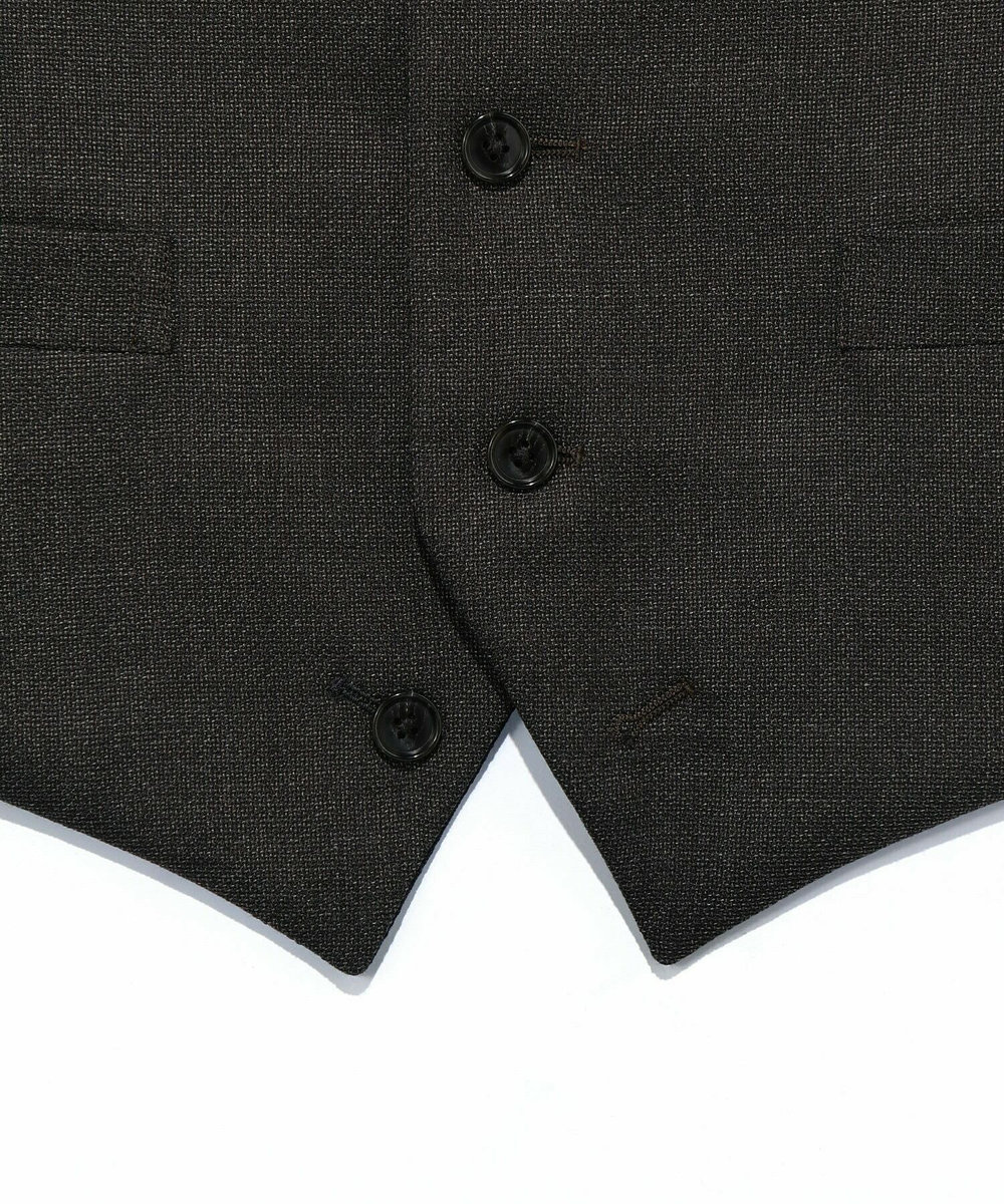 MEN'S BIGI ミックスヤーン/ポップサック リバーシブルベスト ブラウン