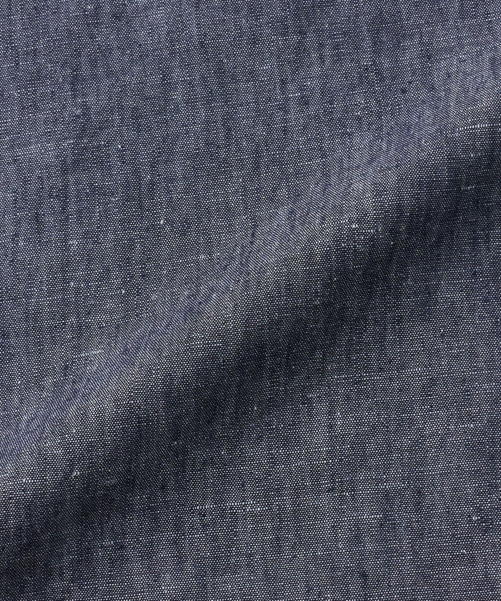 feerique feerique ヘンプコットンシャンブレーギャザーパンツ ネイビー
