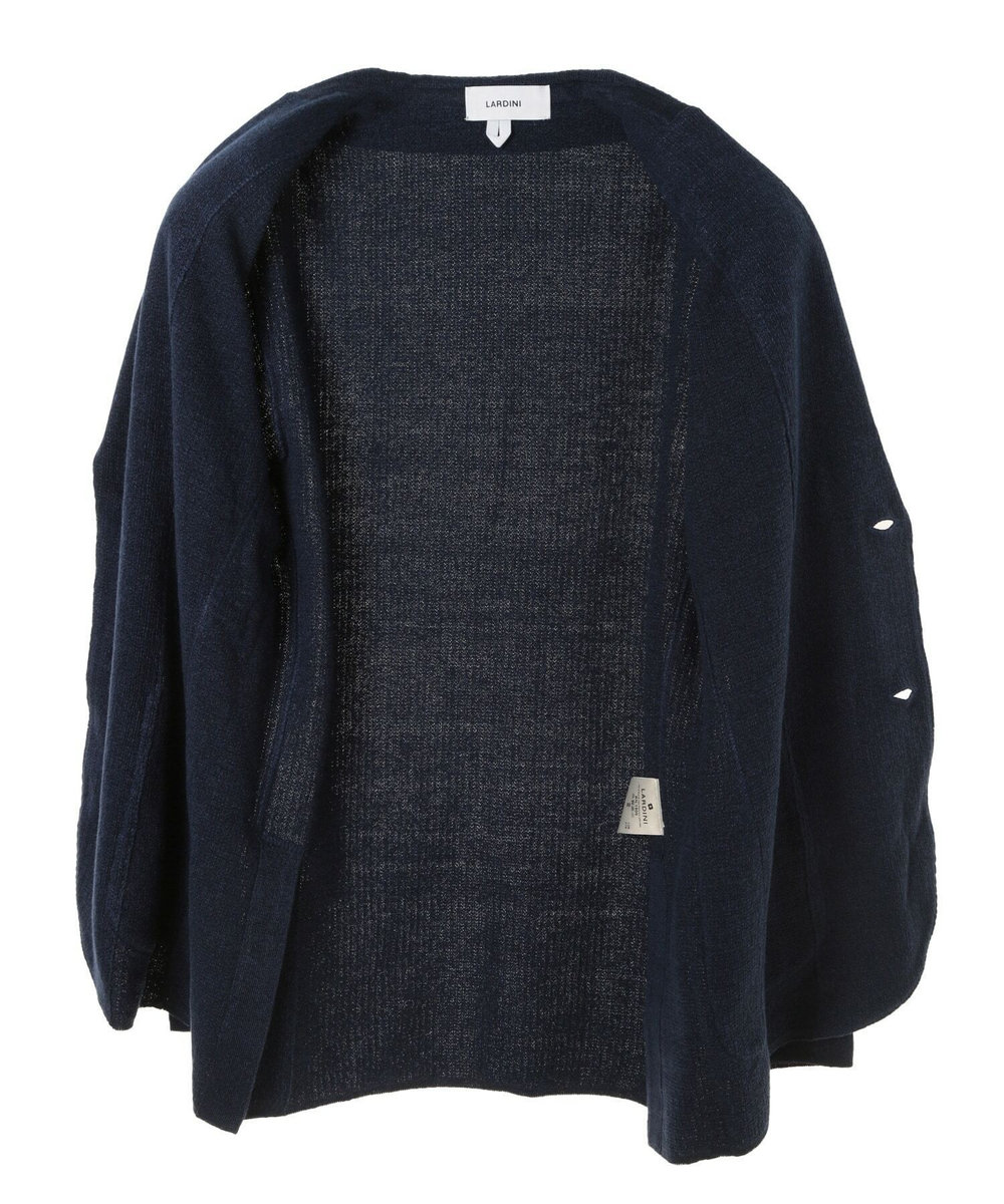 MEN'S BIGI 【LARDINI／ラルディーニ】リネンコットンニットジャケット ネイビー