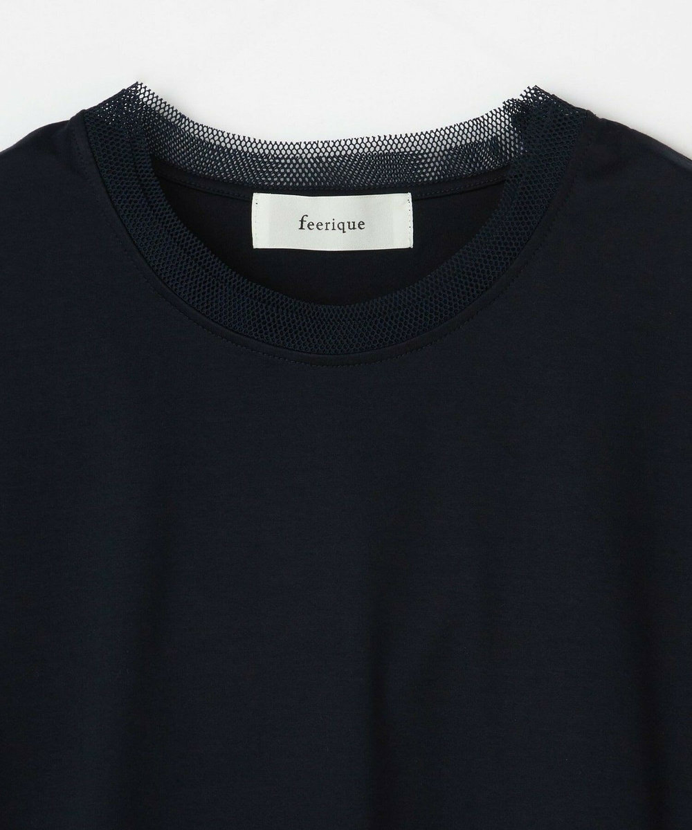 feerique feerique コンパクト天竺ドッキングプルオーバー ブラック