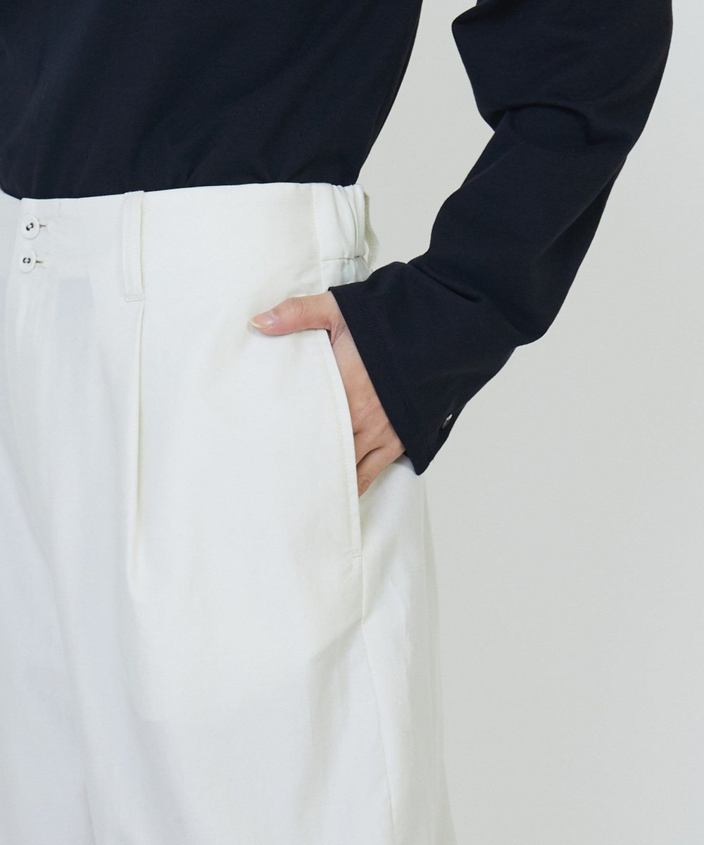 LOISIR コットンアジャスター付きパンツ キナリ