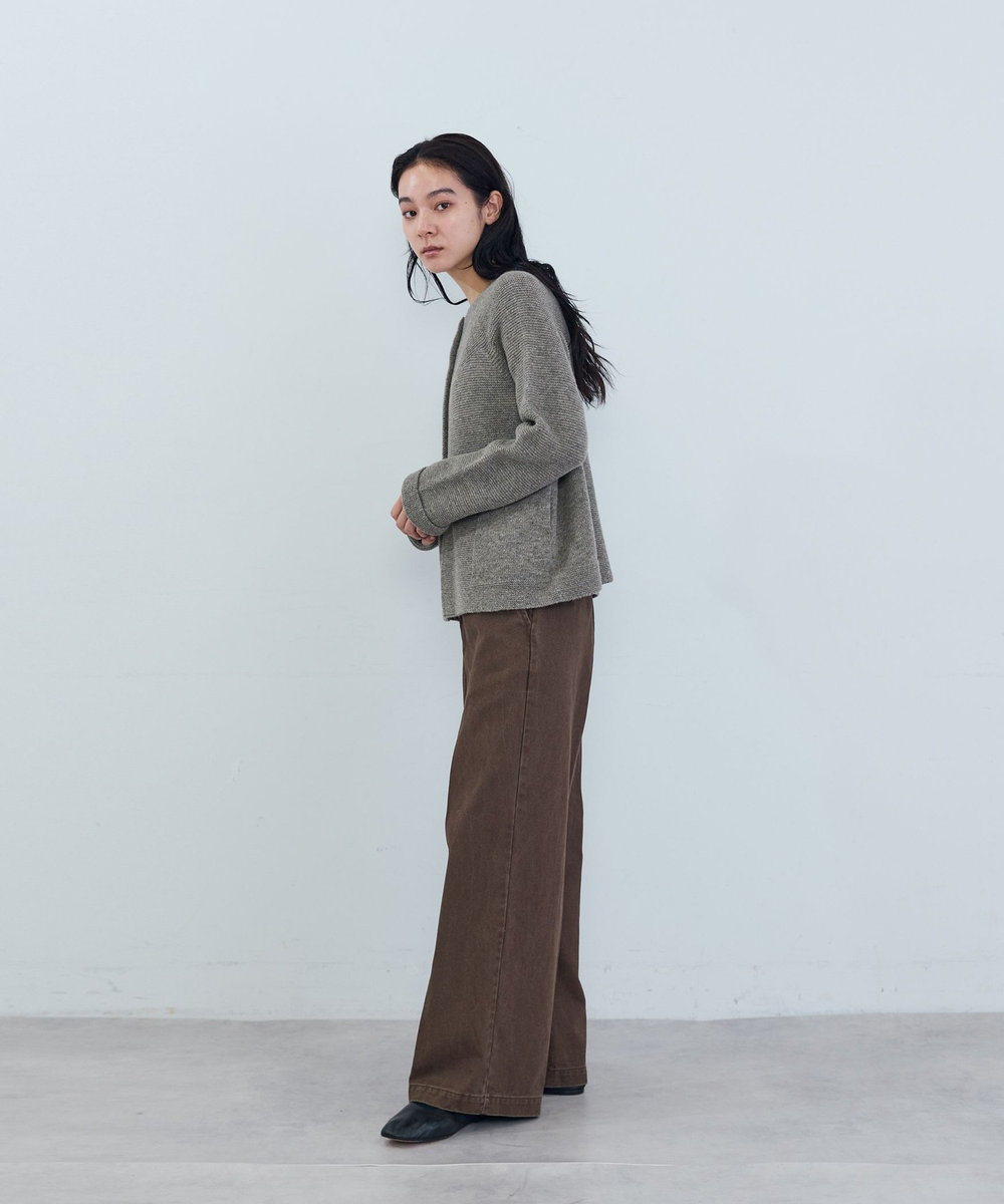 ADIEU TRISTESSE ツイルストレートパンツ ブラウン