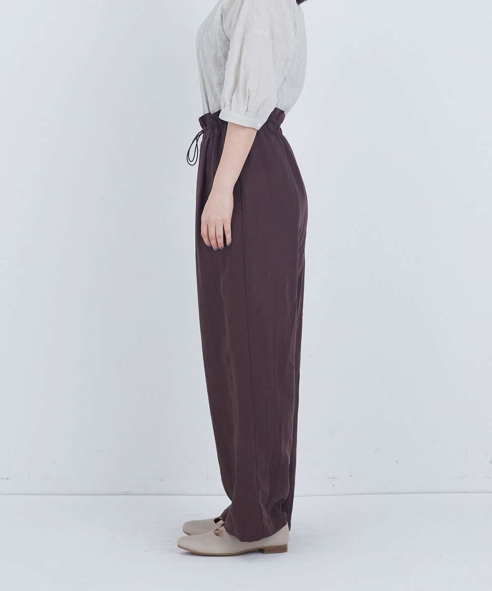 ADIEU TRISTESSE ポプリンストレートパンツ ブラウン
