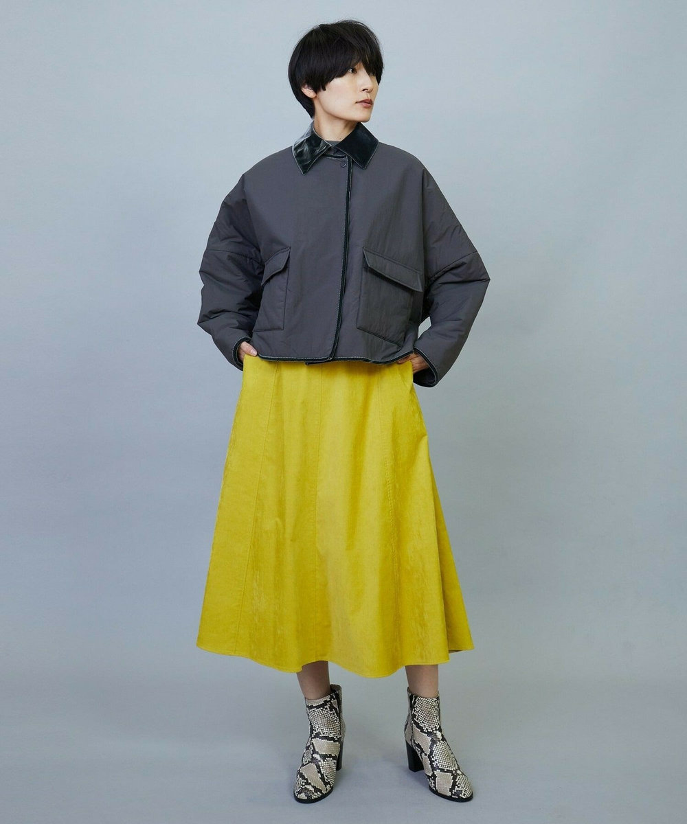 MOGA favi mercarto×MOGA　クロップドジャケットコート チャコールグレー