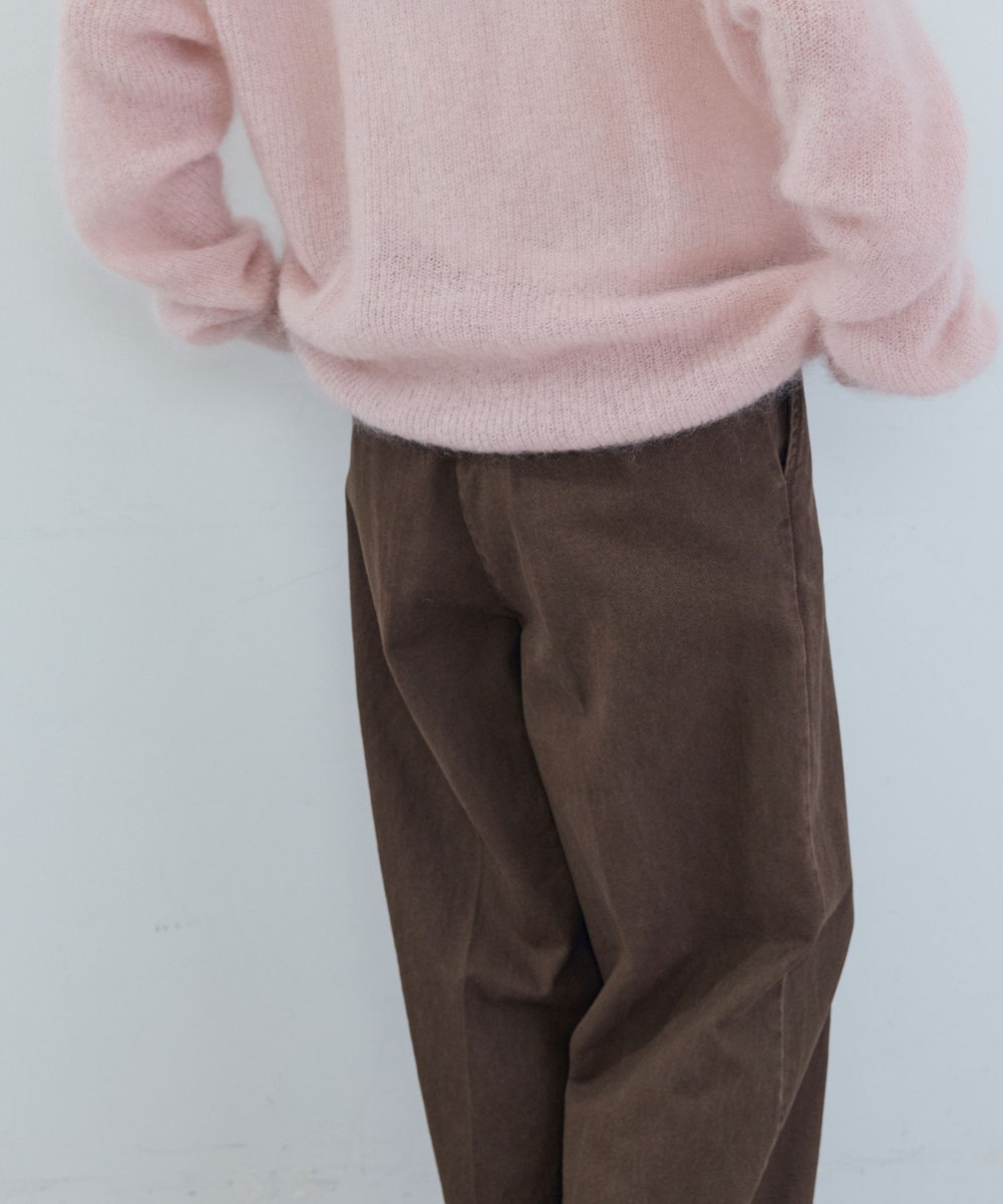 ADIEU TRISTESSE ツイルストレートパンツ ブラウン