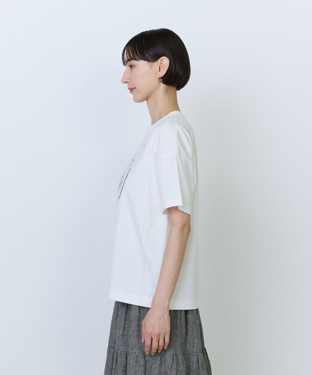 LOISIR 【アーティストコラボ】LOISIR×塩川いづみ イラストプリントTシャツ オフホワイト