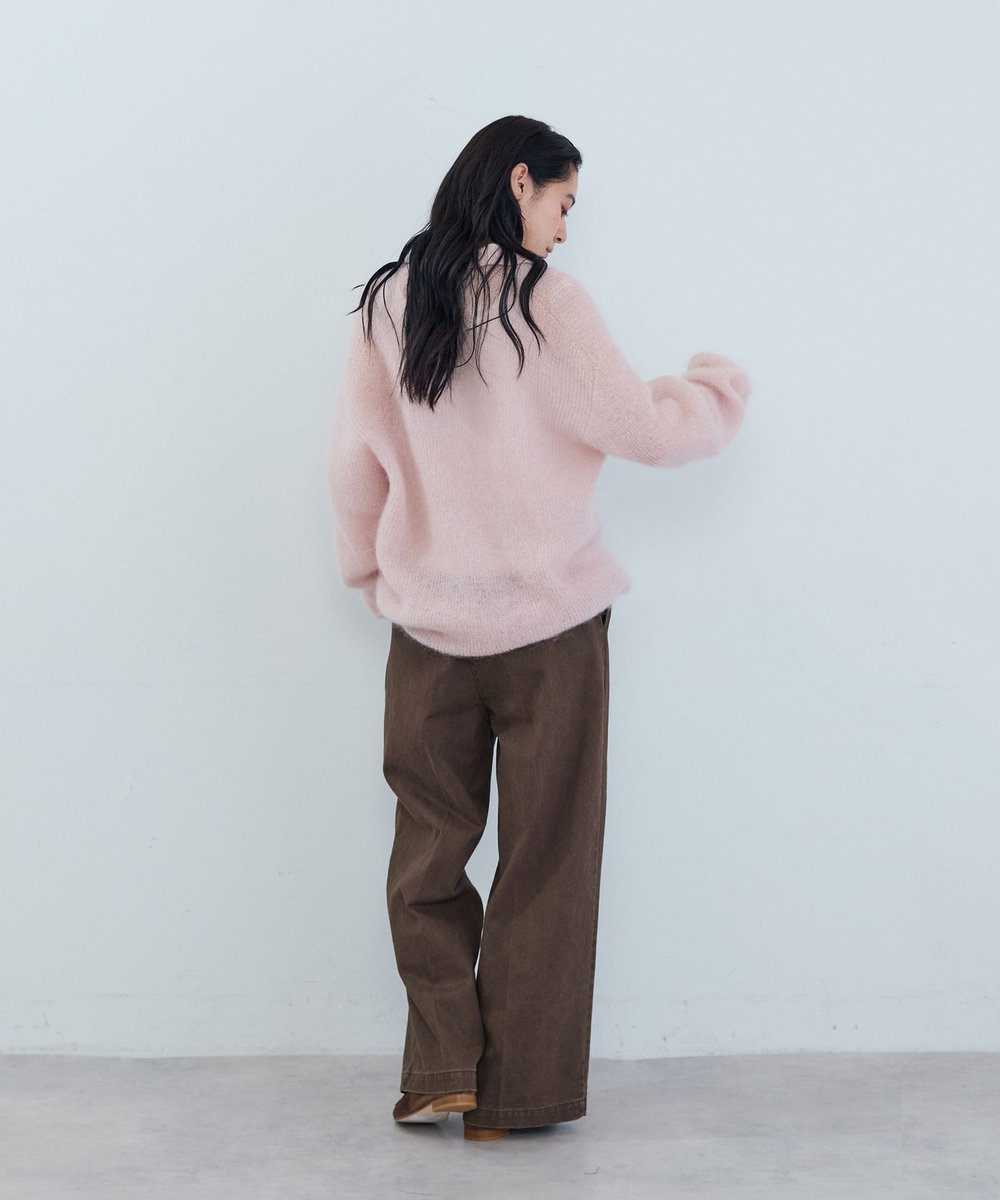 ADIEU TRISTESSE ツイルストレートパンツ ブラウン