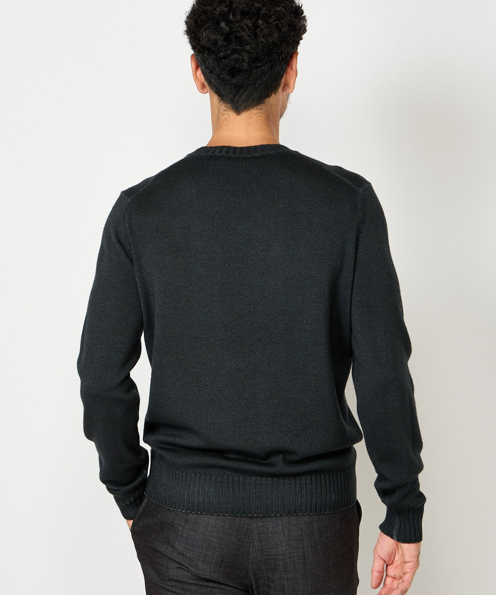 MEN'S BIGI 【FILIPPO DE LAURENTIIS】10Gクルーネックニット モスグリーン