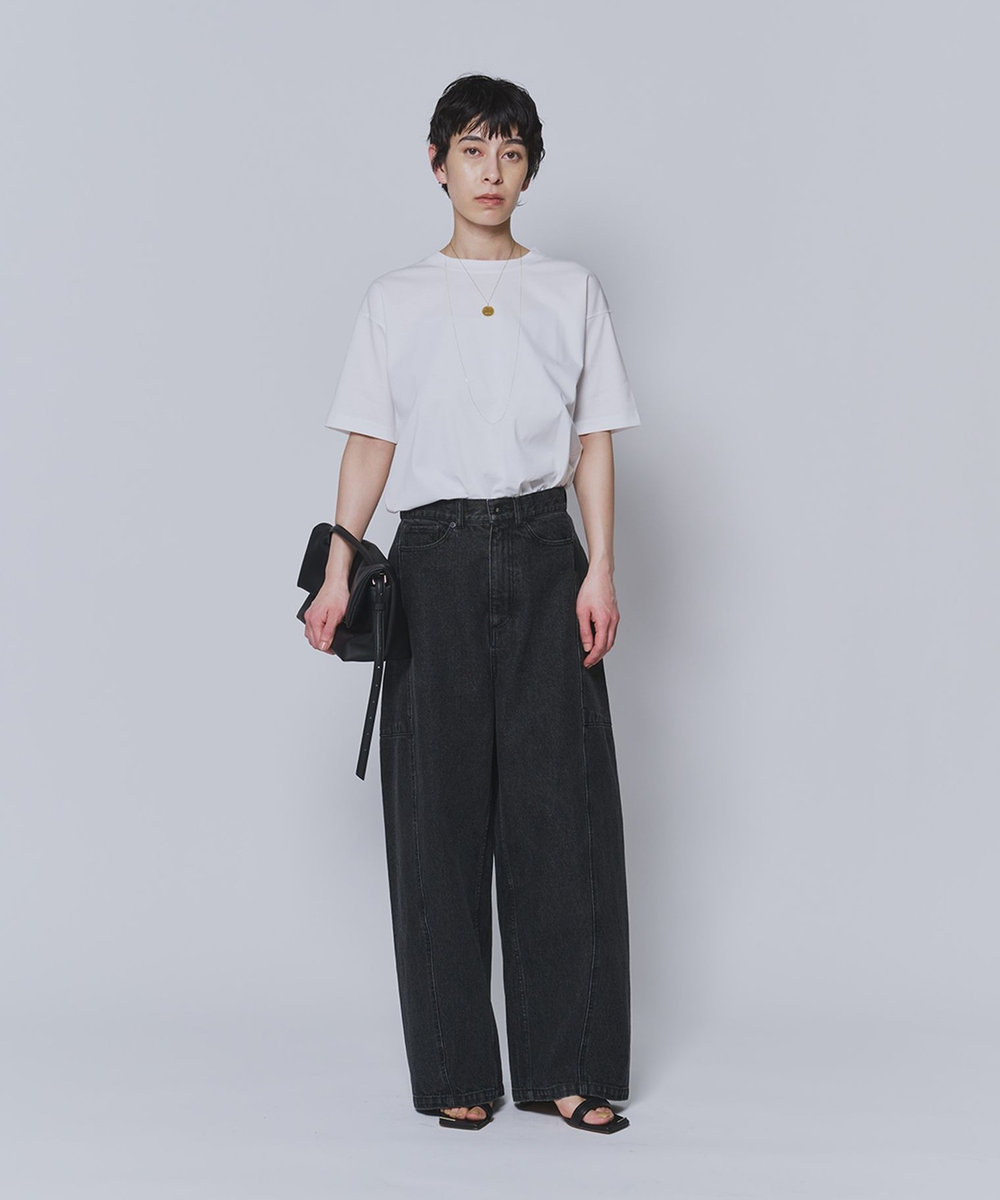 1er Arrondissement スーピマポンチTシャツ ホワイト