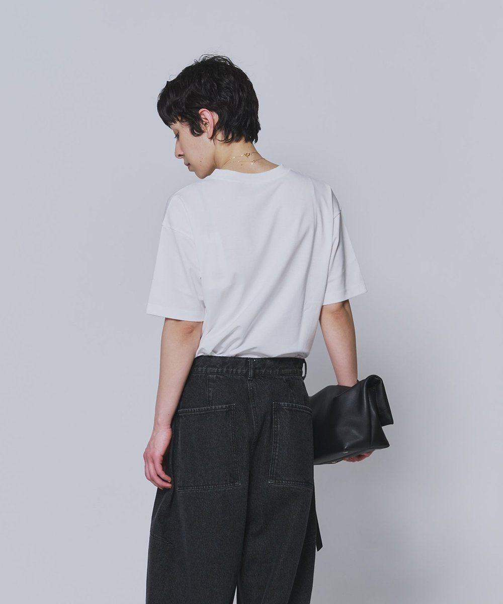 1er Arrondissement スーピマポンチTシャツ ホワイト