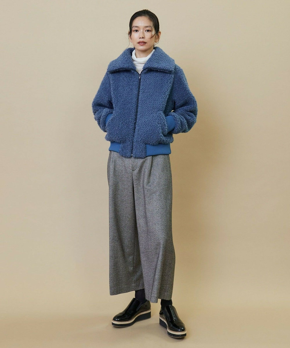 L'EQUIPE フロッキーチュールハイネックプルオーバー キナリ