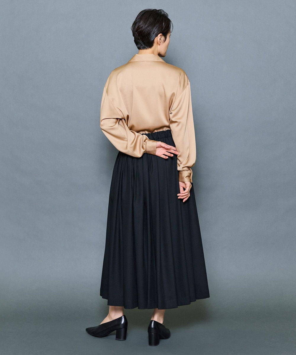 MOGA Collection MOGA Collection ファインウールランダムタックスカート ブラック