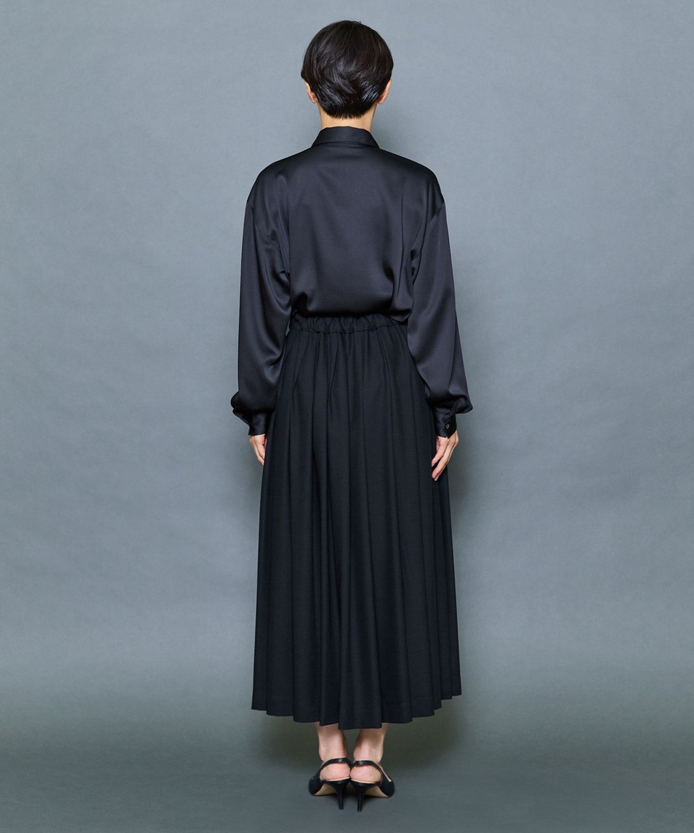 MOGA Collection MOGA Collection ファインウールランダムタックスカート ブラック