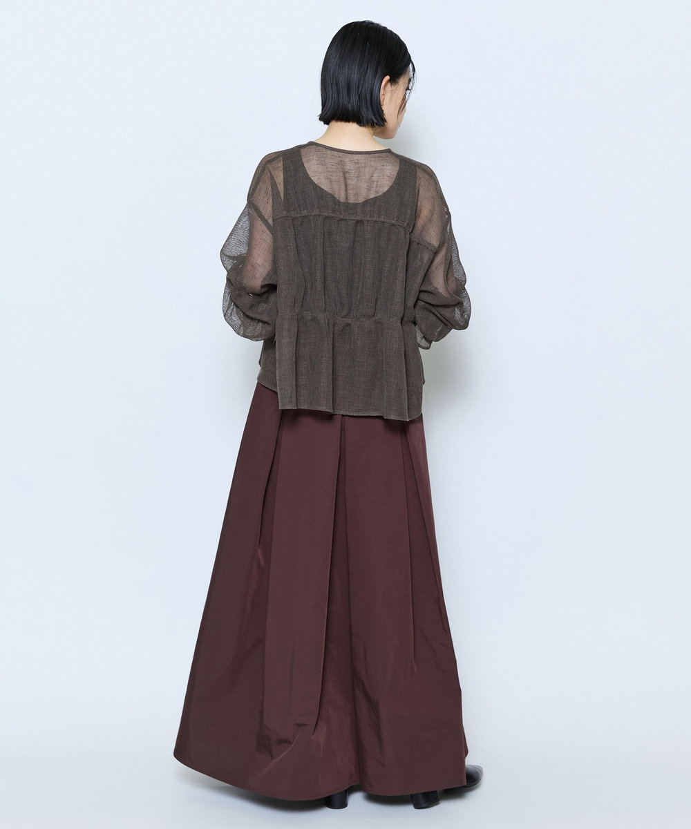 feerique feerique メランジカラミシャーリングブラウス ブラウン