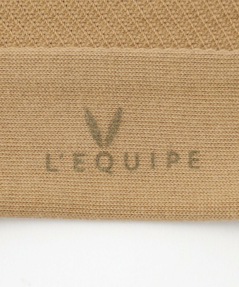 L'EQUIPE スローブ柄ソックス ベージュ