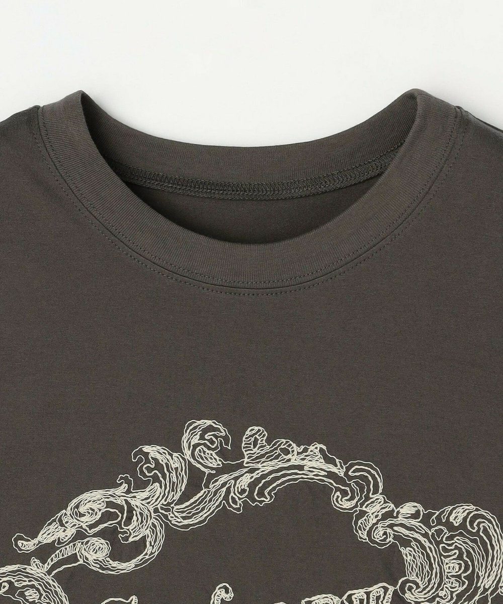 L'EQUIPE フレームロゴTシャツ チャコールグレー