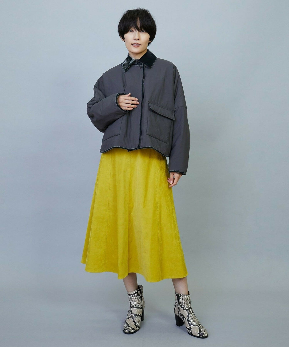 MOGA favi mercarto×MOGA　クロップドジャケットコート チャコールグレー