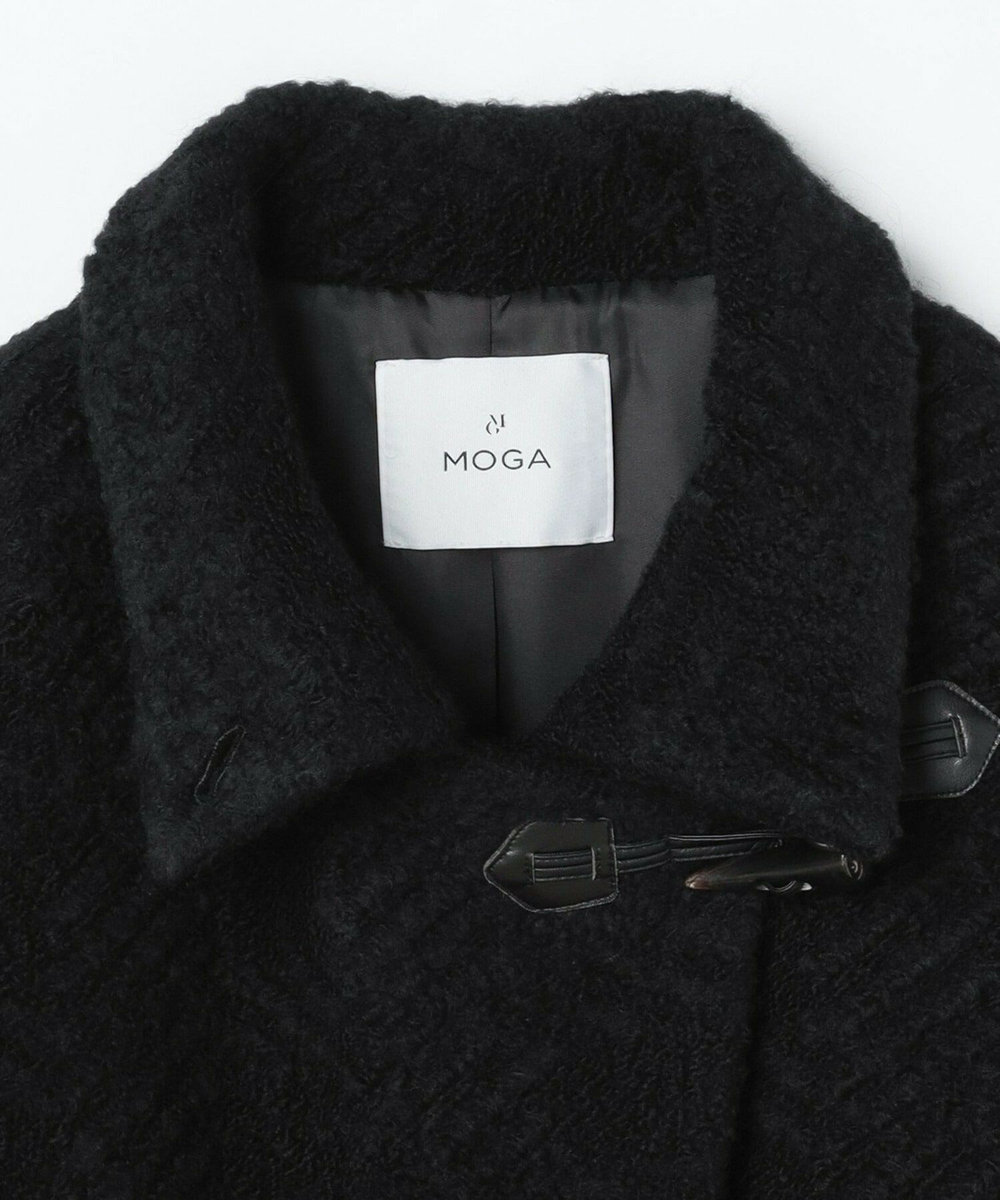 MOGA Lサイズ（大きいサイズ） 【大きいサイズ】アランウールスタンドカラーコート ブラック