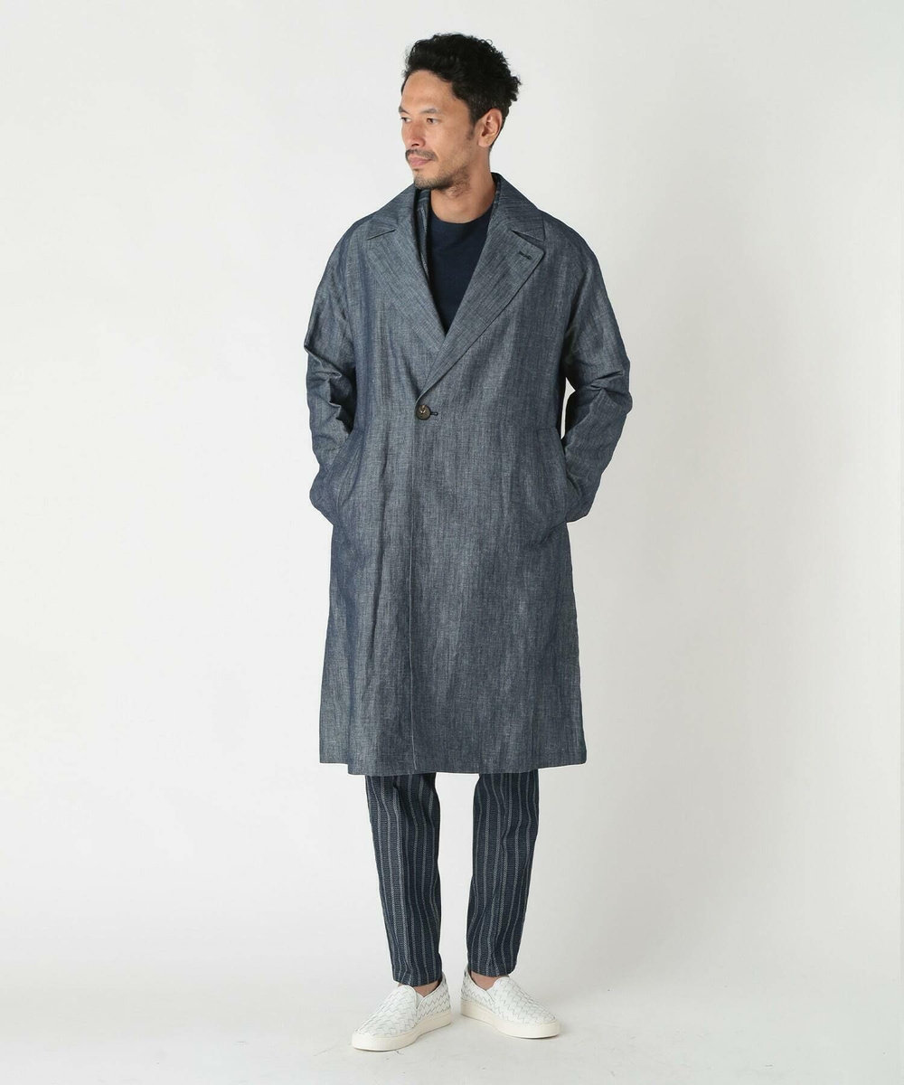MEN'S BIGI 【Hevo／イーヴォ】コットンリネンシャンブレースプリングコート ネイビー