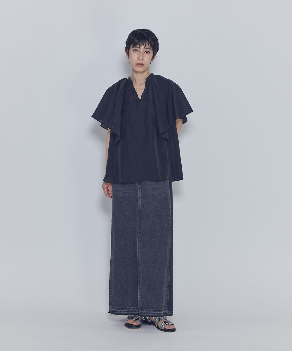 1er Arrondissement ブラックデニムスカート ブラック