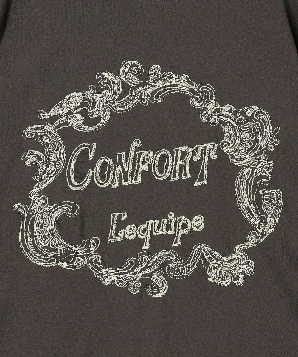 L'EQUIPE フレームロゴTシャツ チャコールグレー