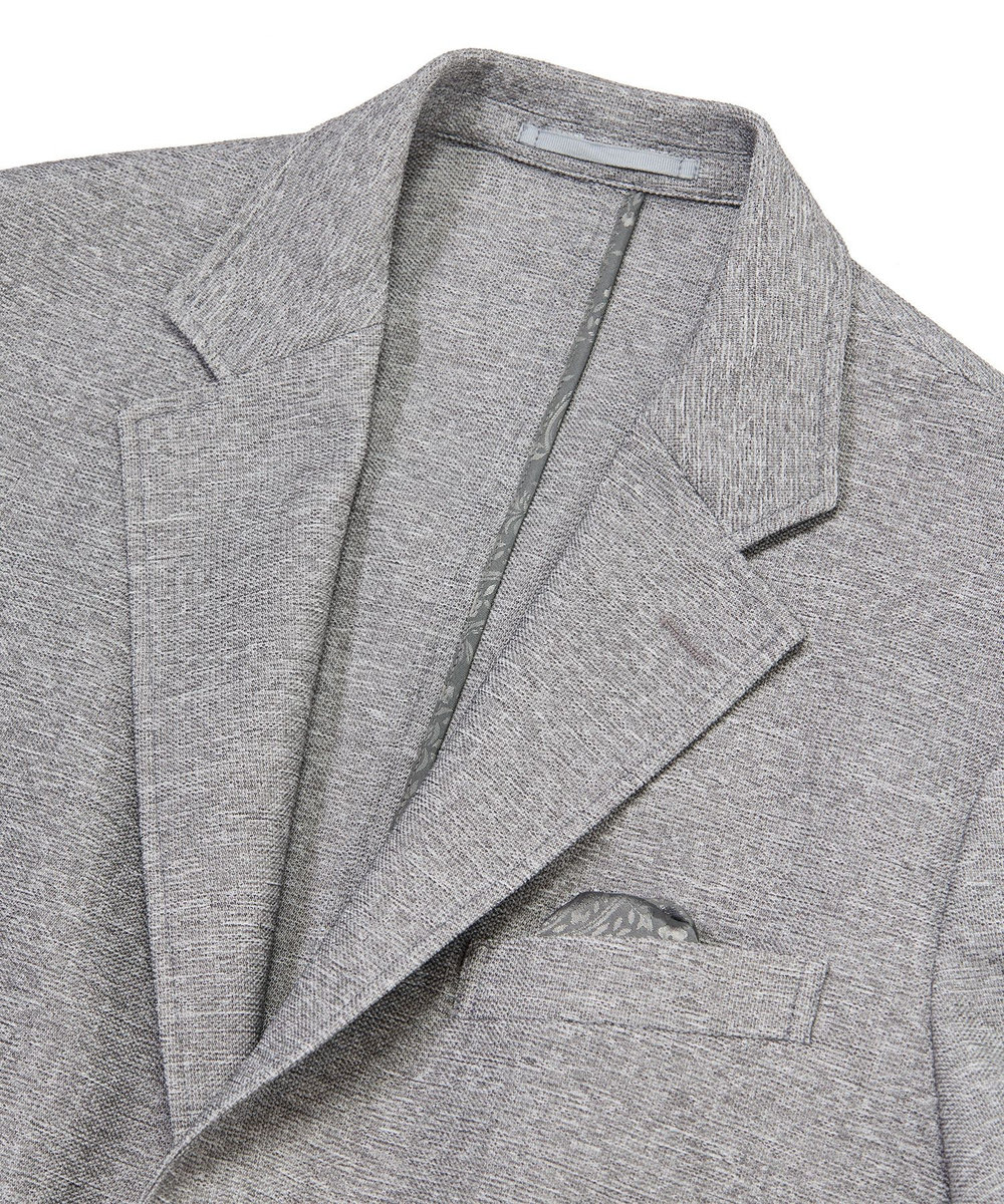 MEN'S BIGI 【ACTIVE TAILOR】カラミメッシュストレッチジャケット＜軽量/通気性/ストレッチ＞ グレー