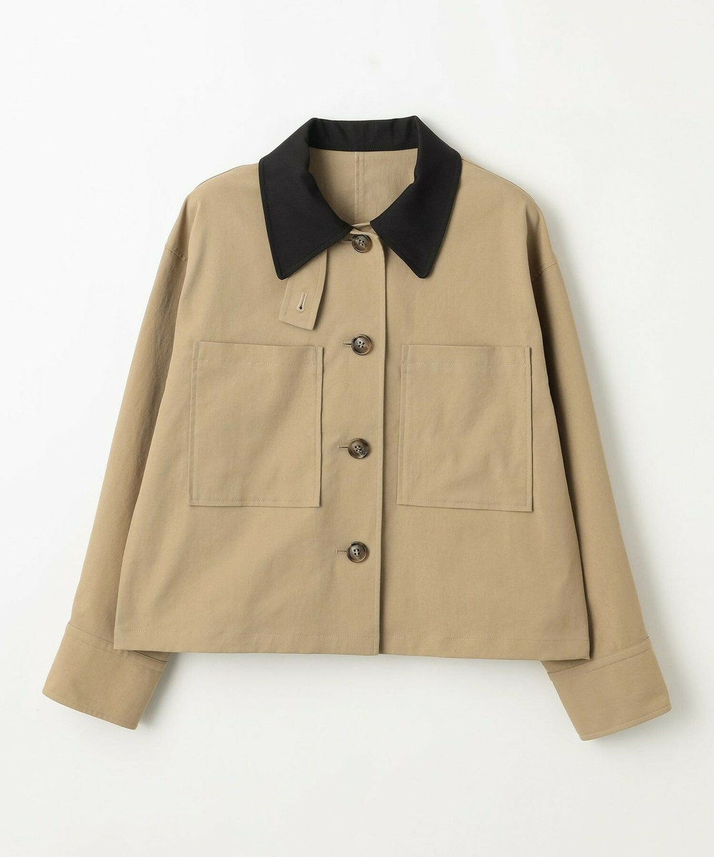feerique feerique ポリエステルツイルワイドクロップドジャケット［セットアップ可能］ ベージュ