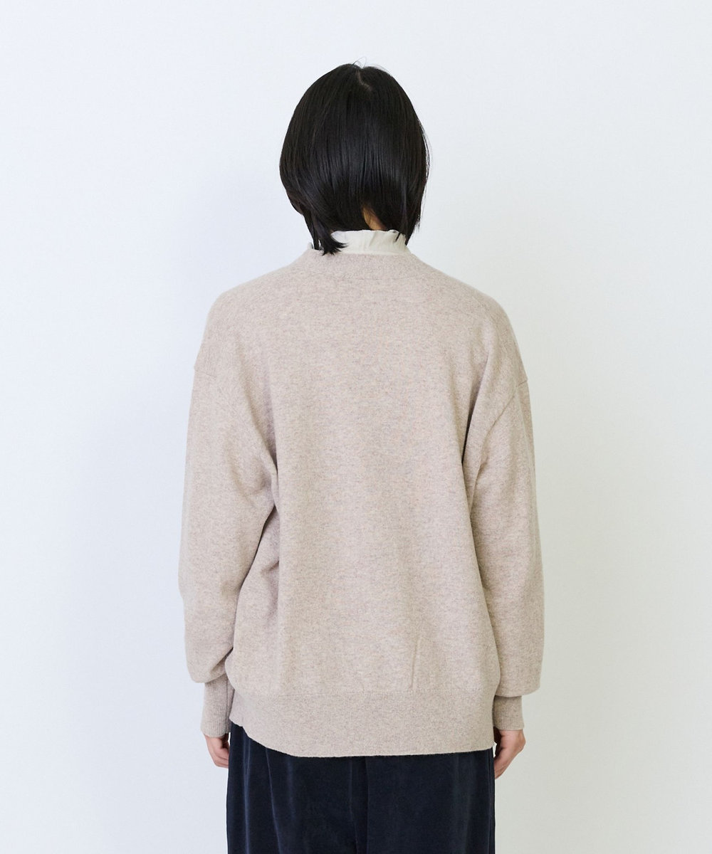 LOISIR 《塩川いづみさんコラボ》ウールインターシャカーディガン ベージュ