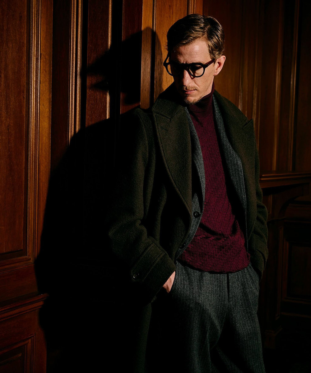 MEN'S BIGI ウール混ツイルジャージジャケット グレー系その他