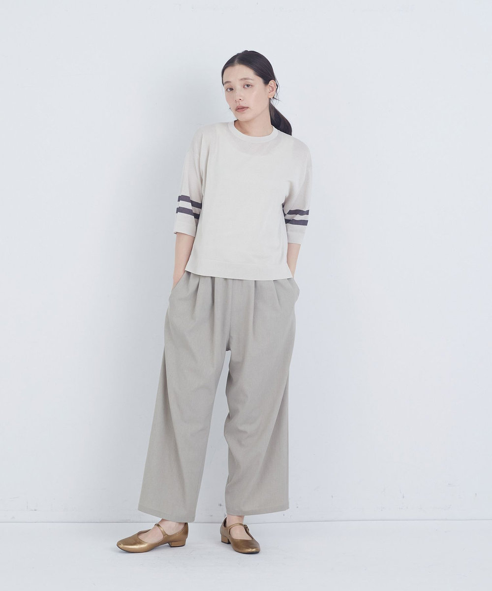 ADIEU TRISTESSE ポプリンストレートパンツ グレー