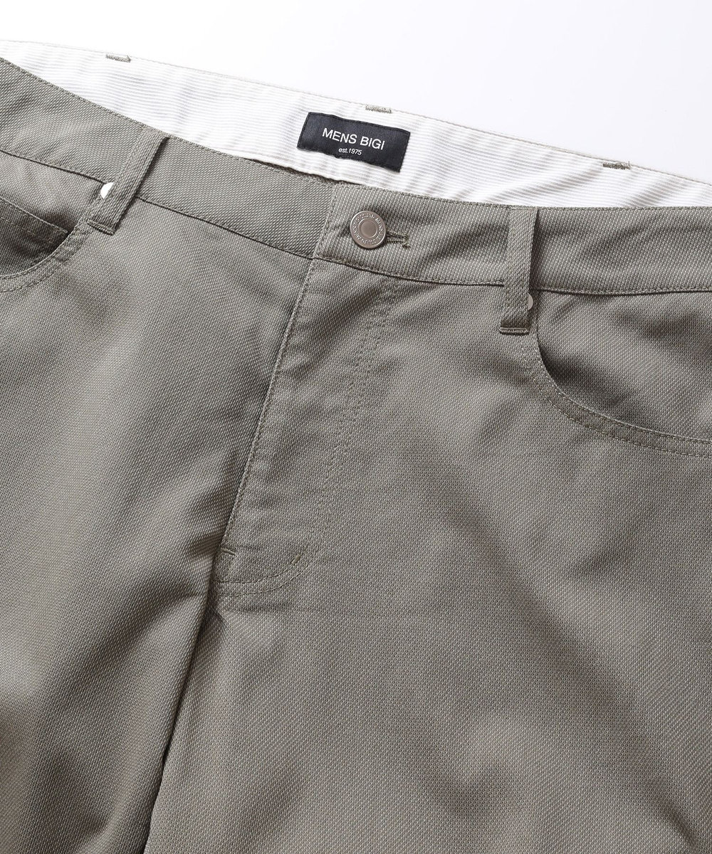 MEN'S BIGI COOLMAXドビーストレッチクロップドパンツ カーキ