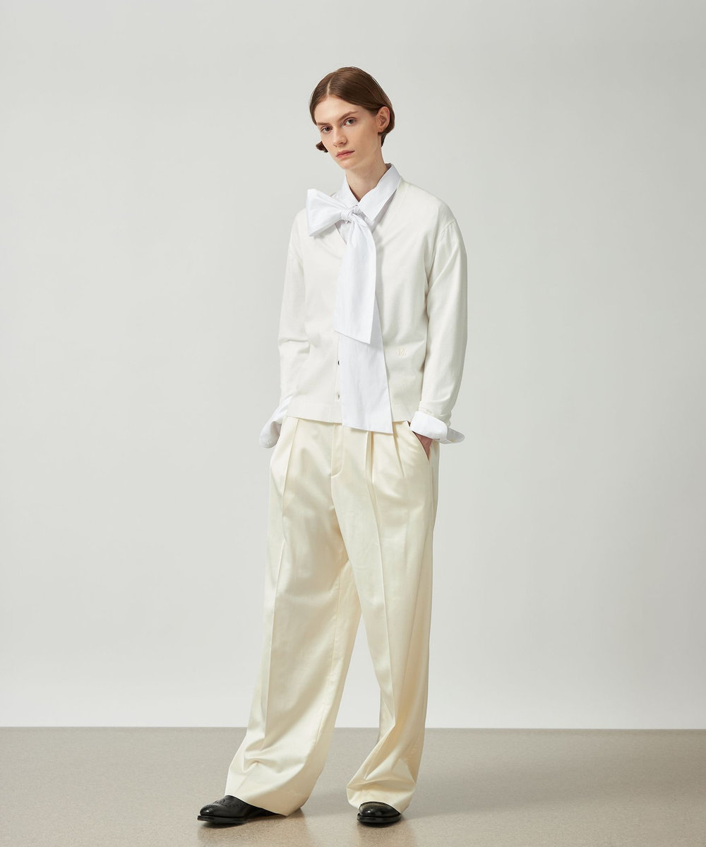DÉPAREILLÉ BROAD BOW SHIRT / ブロードボウシャツ ホワイト