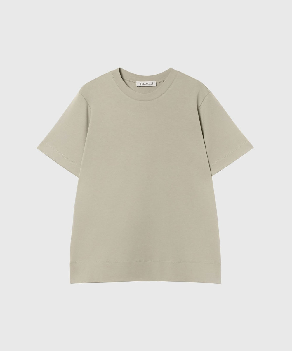 DÉPAREILLÉ SMOOTH SHORT SLEEVE T SHIRT / スムースショートスリーブTシャツ グレイッシュベージュ