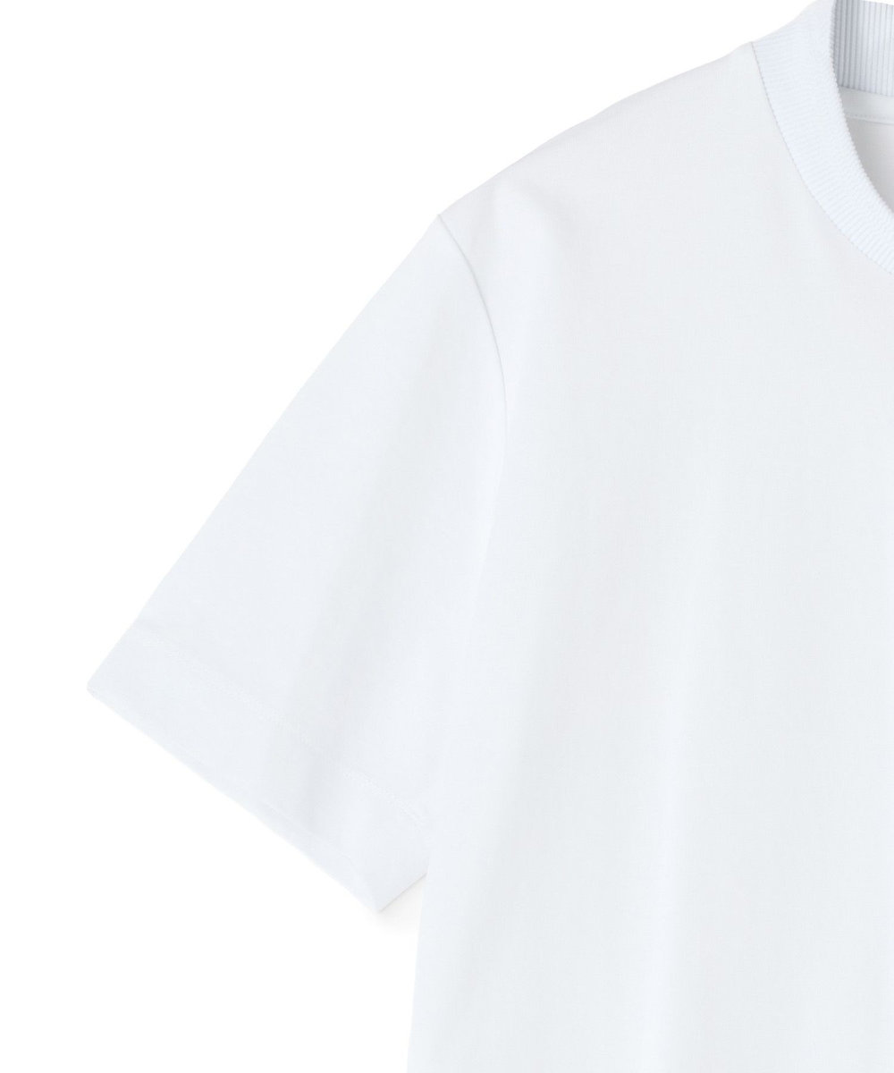 MEN'S BIGI 【ACTIVE TAILOR/アクティブテイラー】シルケットスムースクルーネックTシャツ＜接触冷感 / UVカット＞ ホワイト