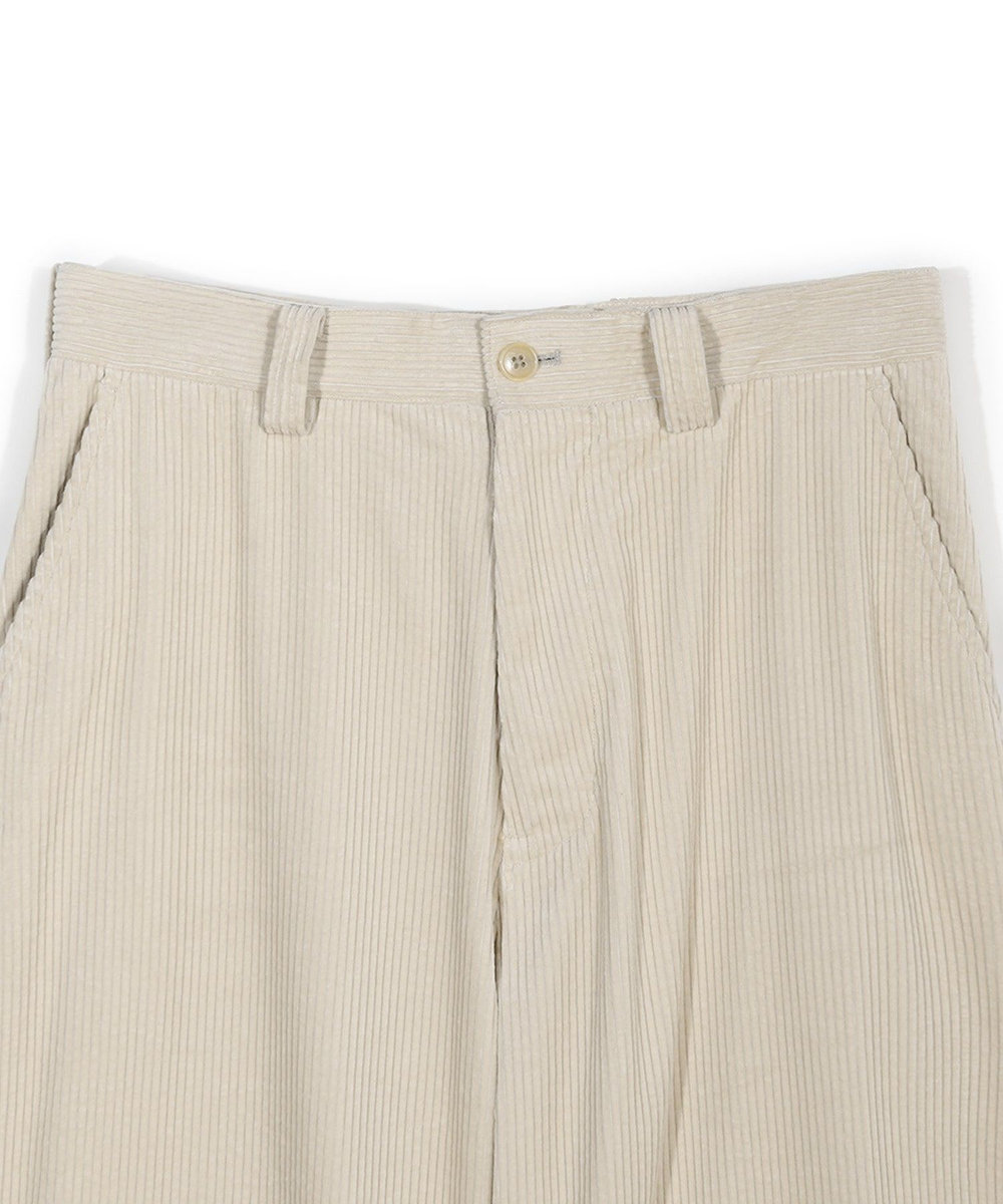 MEN'S BIGI 【50th Anniv . 菊池武夫】COTTON CORDUROY WIDE PANTS オフホワイト