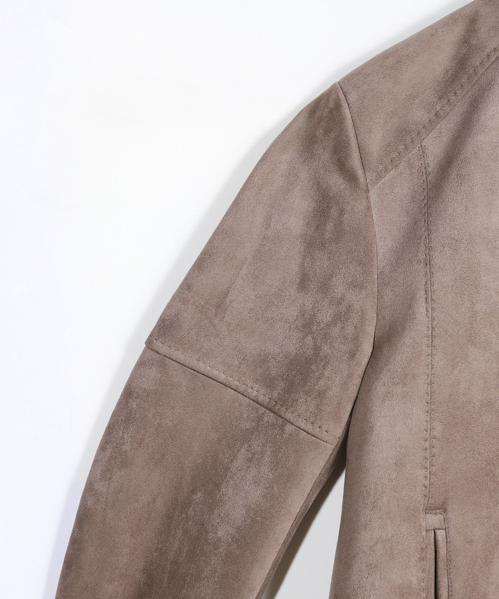 MEN'S BIGI フェイクスエードダンボール ライダースジャケット＜ストレッチ＞ グレー系その他