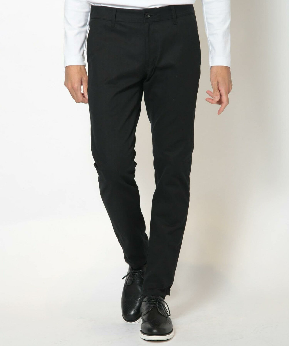 MEN'S BIGI シャドーヘリンボーンストレッチパンツ ブラック
