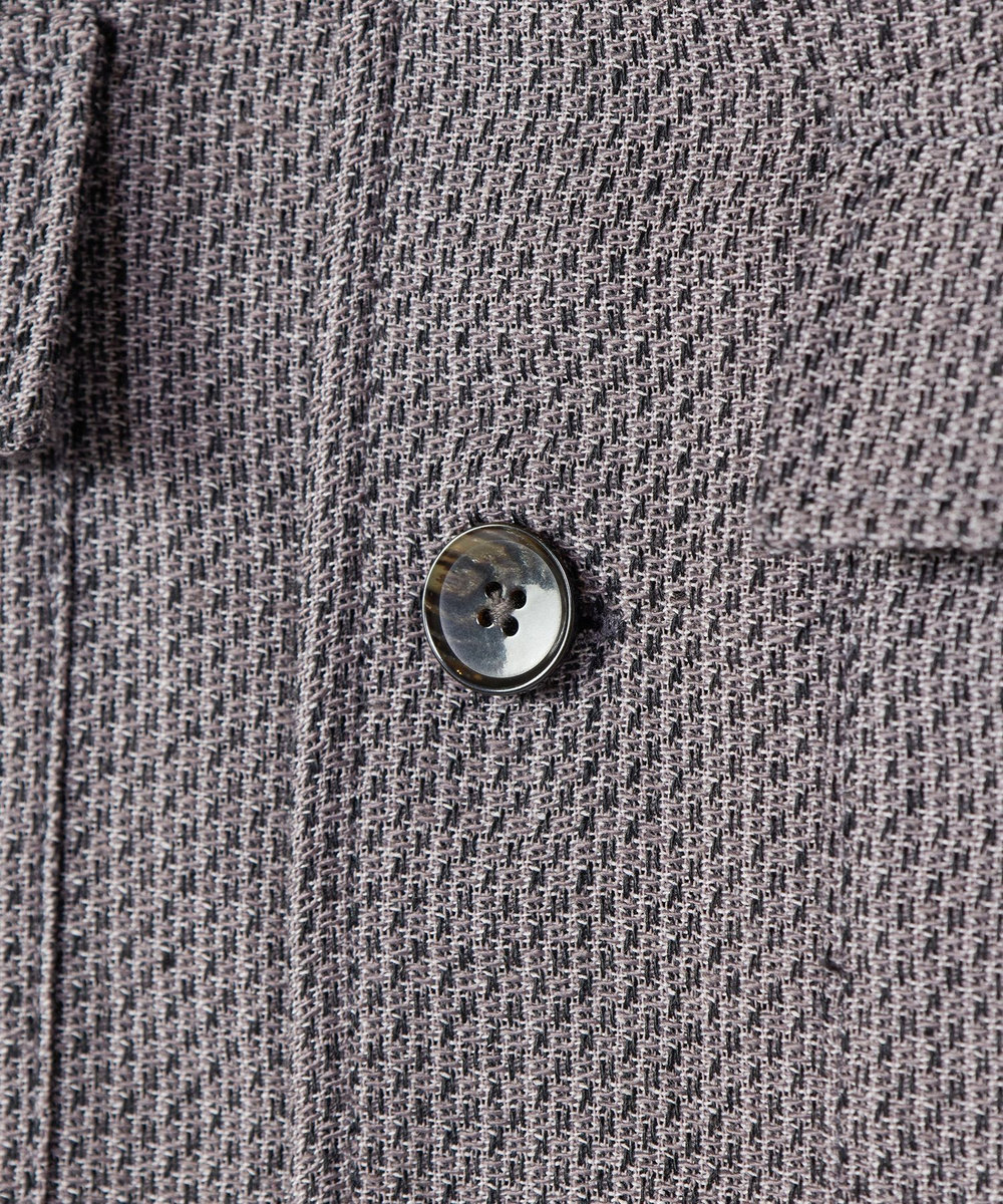 MEN'S BIGI ドビーミックスメランジ CPOシャツ グレー