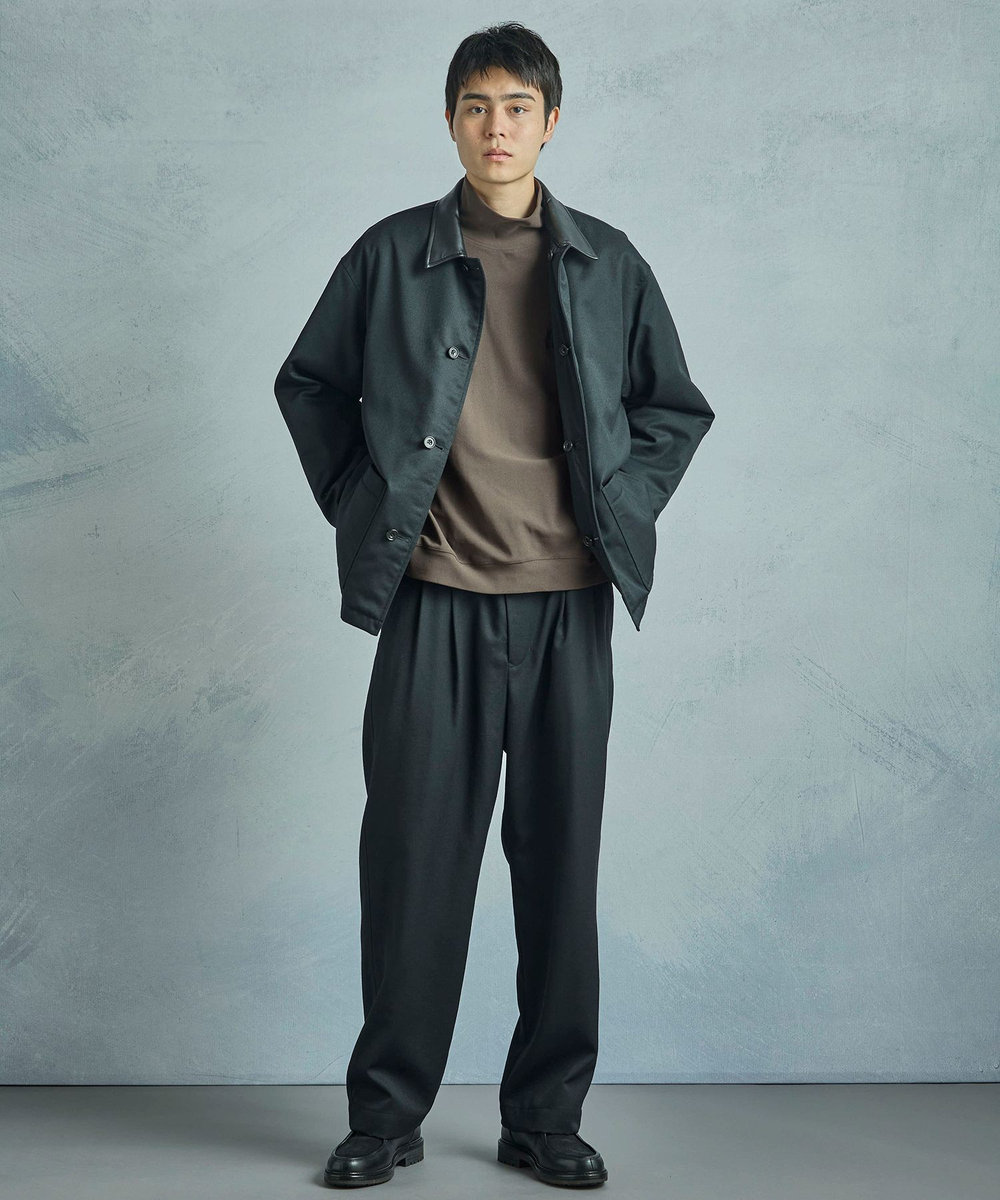 MEN'S BIGI 【50th Anniv . 中田 慎介】WOOL SERGE WIDE PANTS ブラック