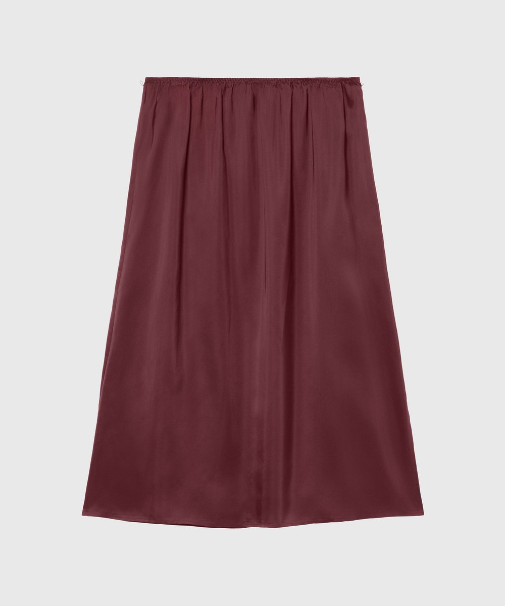 DÉPAREILLÉ SILK POLY TIERED PLEATS SKIRT / シルクポリティアードプリーツスカート ピンク