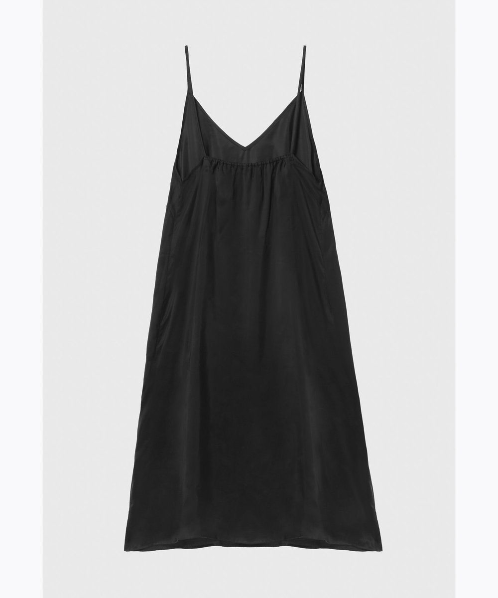 DÉPAREILLÉ WASHABLE LINEN LACE UP DRESS / ウォッシャブルリネンレースアップドレス ブラック