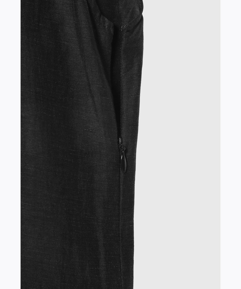 DÉPAREILLÉ WASHABLE LINEN LACE UP DRESS / ウォッシャブルリネンレースアップドレス ブラック