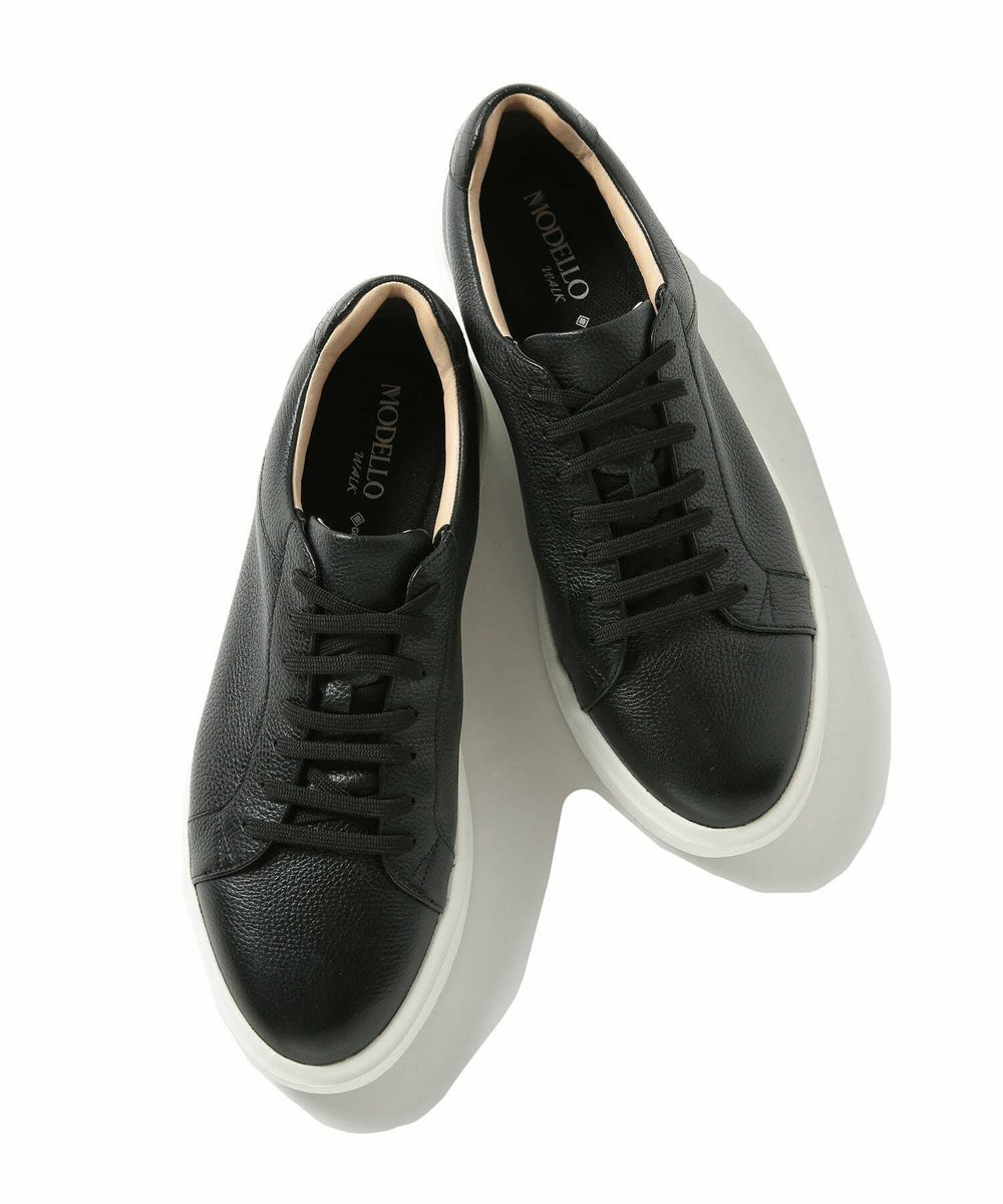 MEN'S BIGI 【MODELLO/モデロ】GORETEX 別注 レザースニーカー＜防水・抗菌・抗ウイルス加工・抗カビ・防臭・消臭＞ ブラック