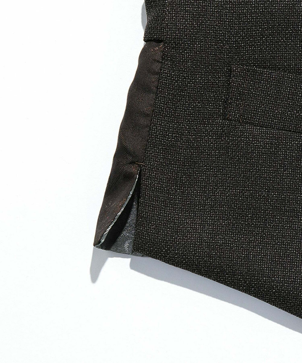 MEN'S BIGI ミックスヤーン/ポップサック リバーシブルベスト ブラウン